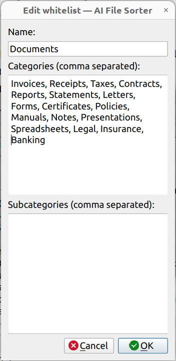 Whitelist - Documents