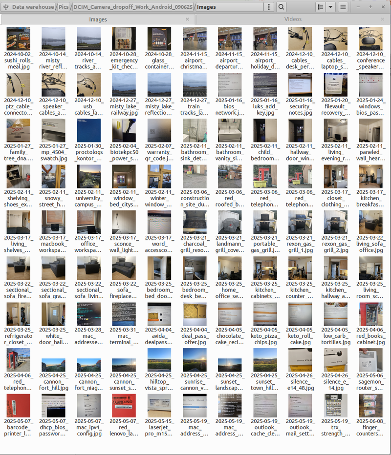 The final organized photo folder after review and confirmation